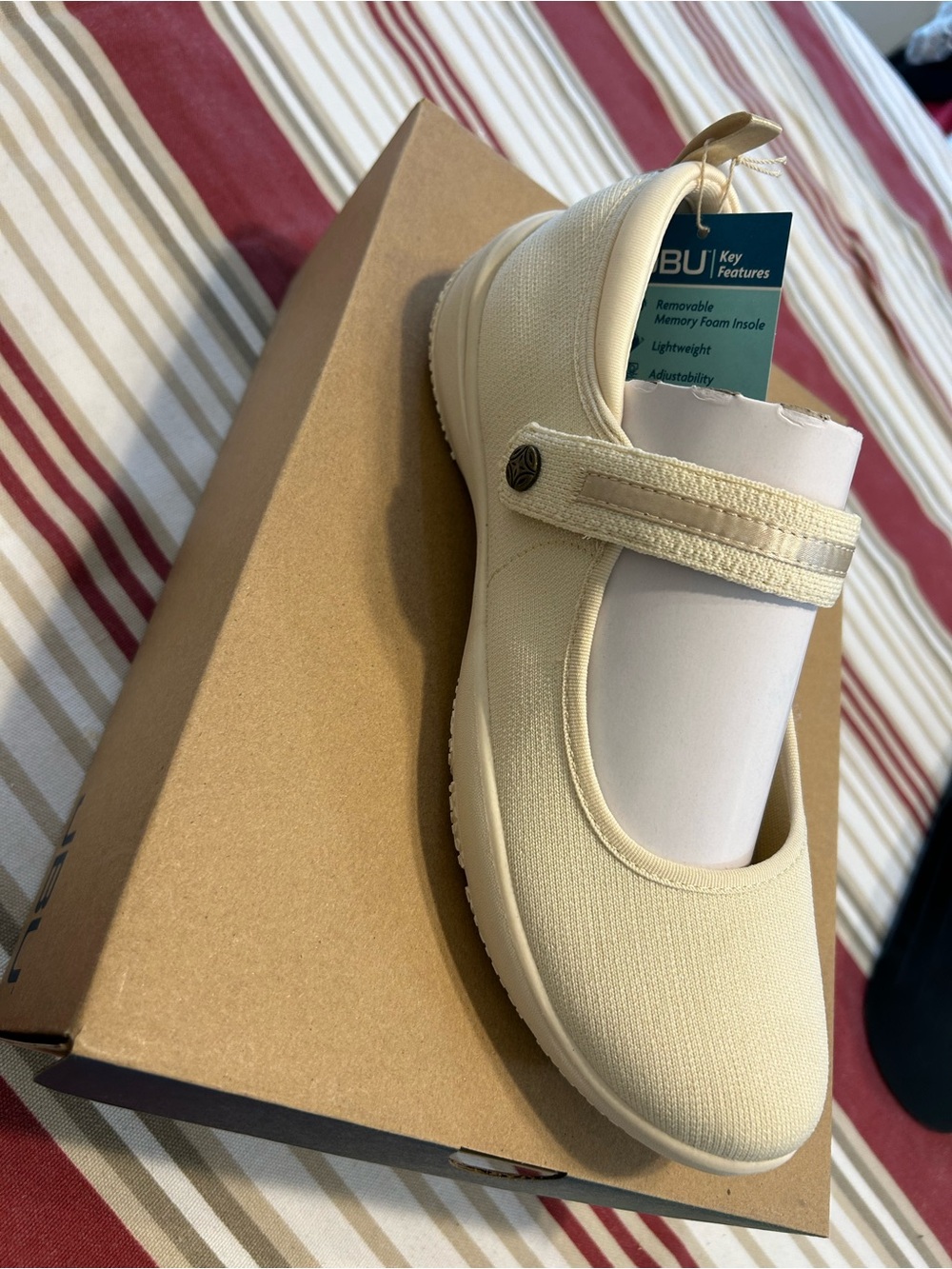 JBU Dark Eggshell Mary Jane Strap Shoes
